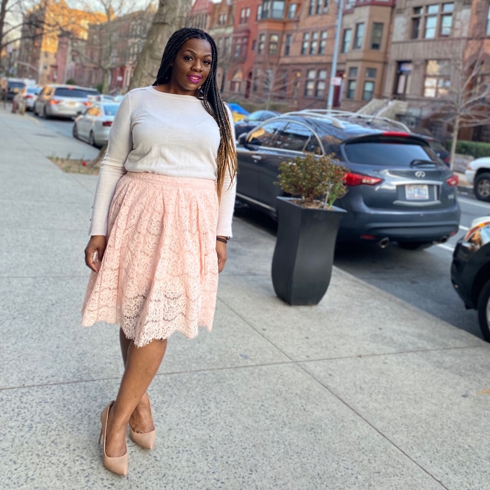 Blush Lace Skirt